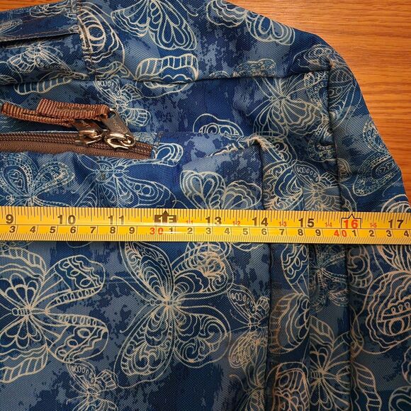 LL Bean Deluxe Backpack Book Bag Backpack Butterflies Reflective Camp School - Picture 15 of 16